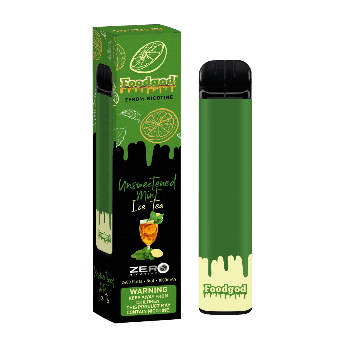 Foodgod-Disposable-vape-Unsweetened Mint Ice tea -1080X1080