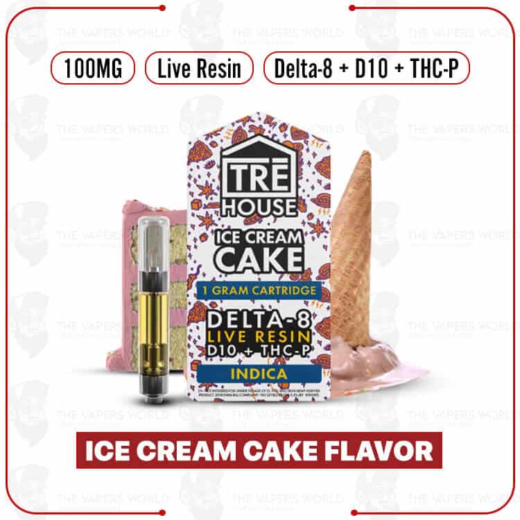 TRĒ House 1G Live Resin D8/D10/THC-P Cartridge