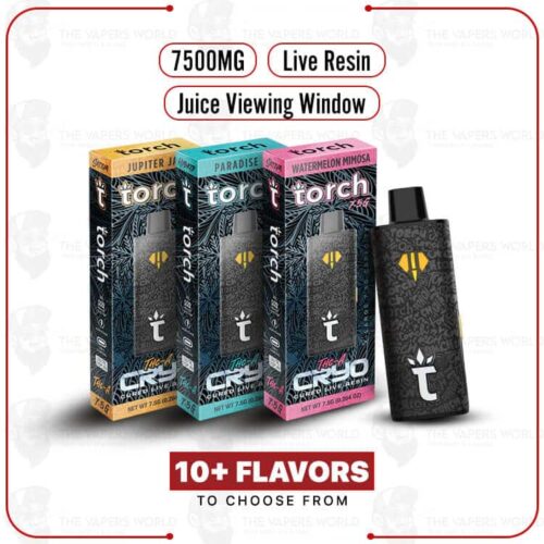 7.5g Torch THC-A Cryo Cured Live Resin Disposable