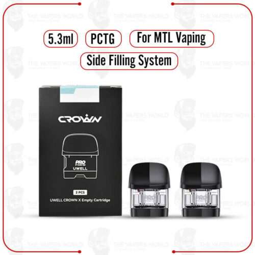 Uwell Crown X Empty Replacement Pod Cartridge-2PK