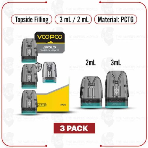VooPoo Argus Replacement Pod Cartridge V2 3PK