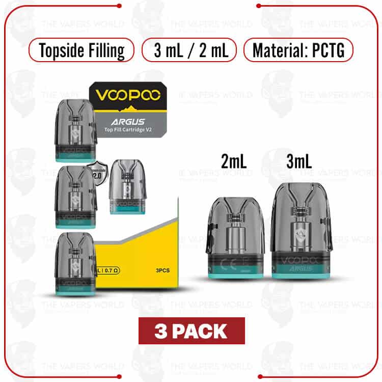 VooPoo Argus Replacement Pod Cartridge V2 3PK