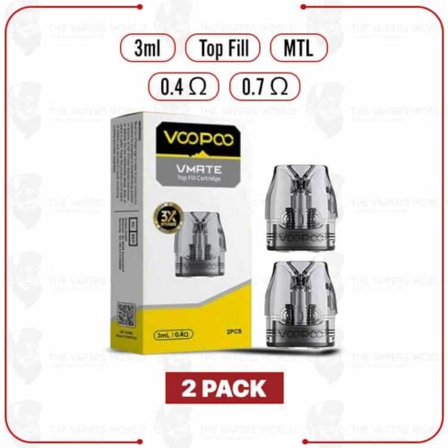 VooPoo VMATE Top Fill Replacement Pod Cartridge 2PK