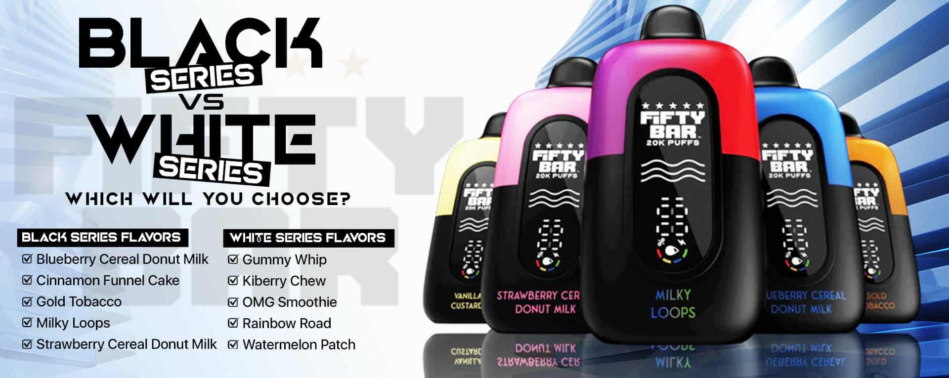 Fifty Bar Black and White Series