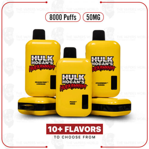 Hulk Hogan's Hulkamania & Hollywood 8000 Puffs 5% Disposables
