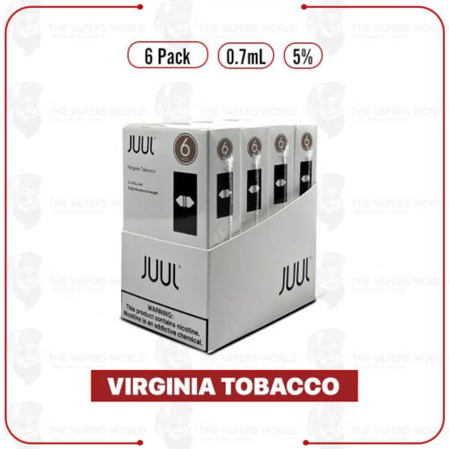 JUUL Virginia Tobacco Pods – 5% Nicotine – 0.7ml – 6 CT