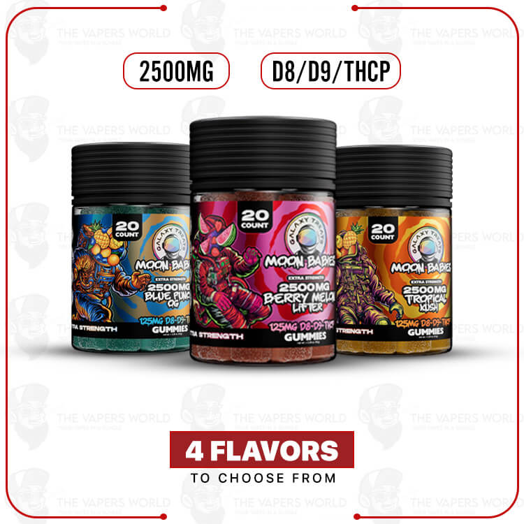 Galaxy Treats Moon Babies Extra Strength D8 Gummies 2500MG
