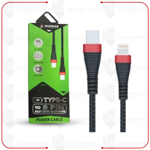 Type-C-to-8-Pin-Charger-Data-Sync-1M-3-FT.-Cable-Premium.