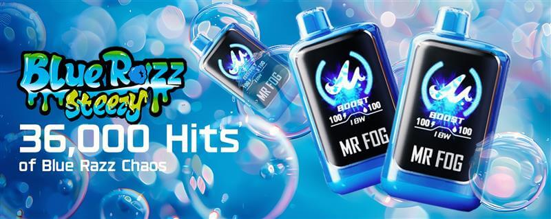 Mr Fog Nova 36K Puffs Blue Razz Steezy