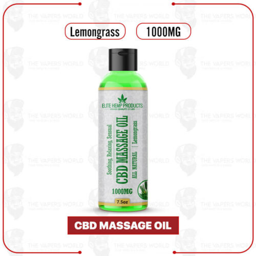 Elite Hemp – CBD Massage Oil – Lemongrass