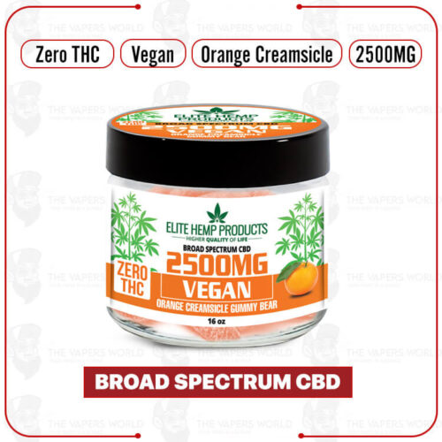 Elite Hemp - CBD Vegan Gummies 2500mg Orange Creamsicle