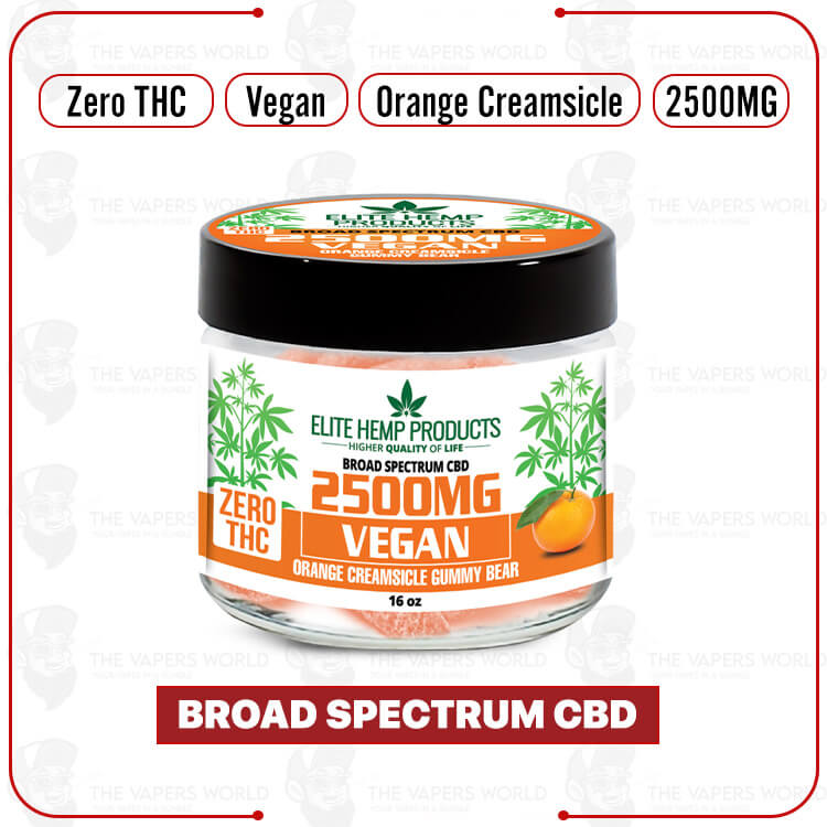 Elite Hemp - CBD Vegan Gummies 2500mg Orange Creamsicle