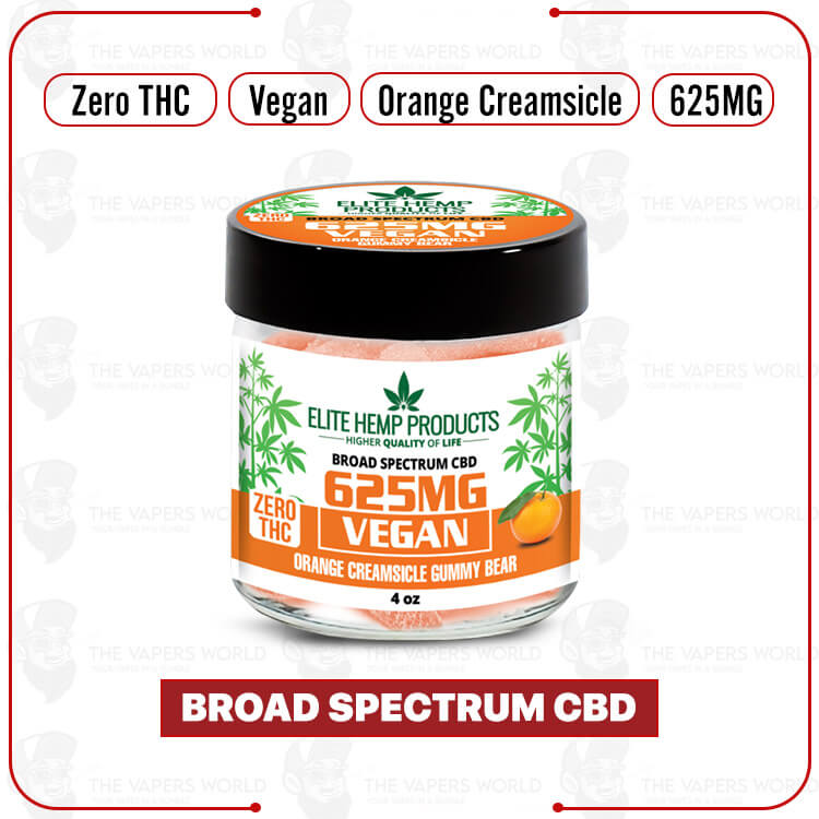 Elite Hemp - CBD Vegan Gummies 625mg Orange Creamsicle
