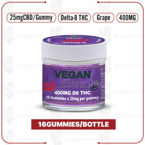Elite Hemp - Delta 8 Vegan Gummies 400mg Grape