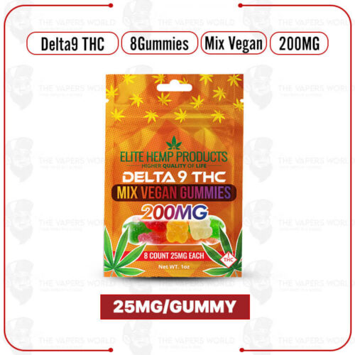 Elite Hemp Delta 9 THC Mix Vegan Gummies 200mg