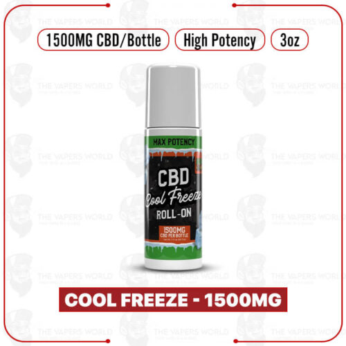 Hemp Bombs Premium CBD Max Potency Cool Freeze Roll On 1500MG per Bottle