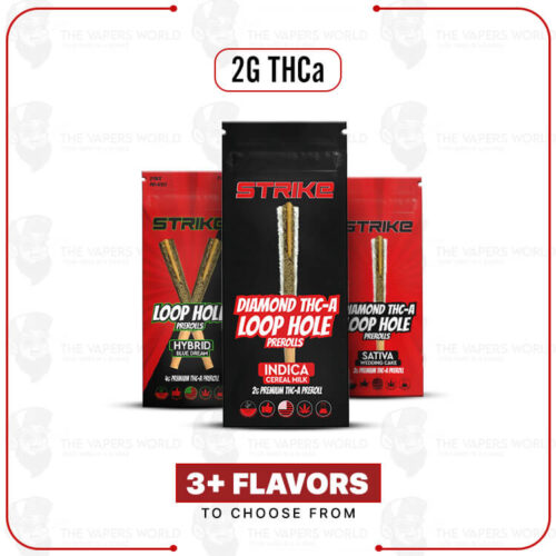 Strike Diamond THC-A Loop Hole Prerolls 2G-1CT