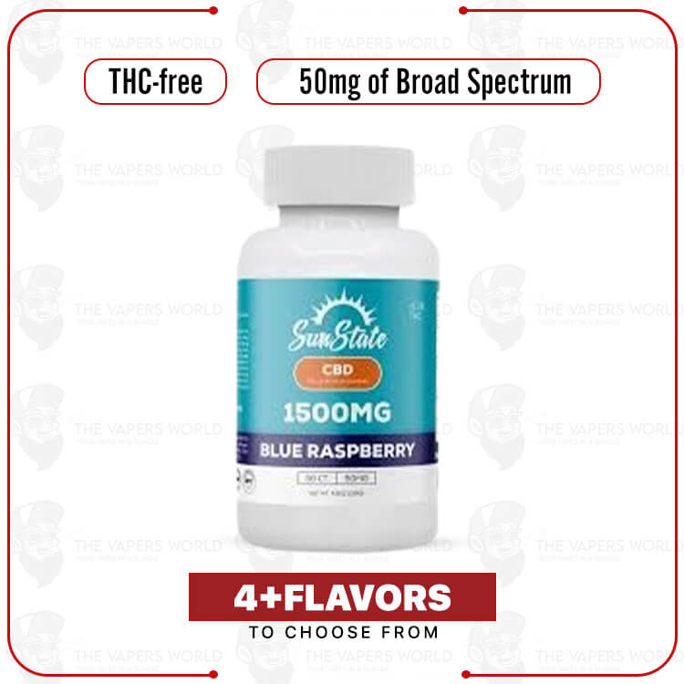 Sun State Hemp CBD Broad Spectrum Infused 50mg Gummy - 30ct 1500mg