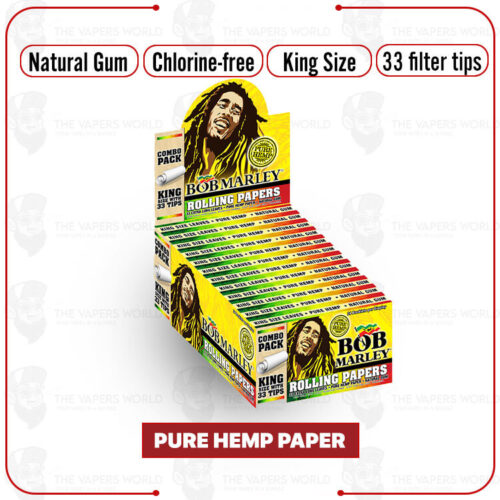 Bob Marley - PH - Rolling Paper + 33 Tips King Size