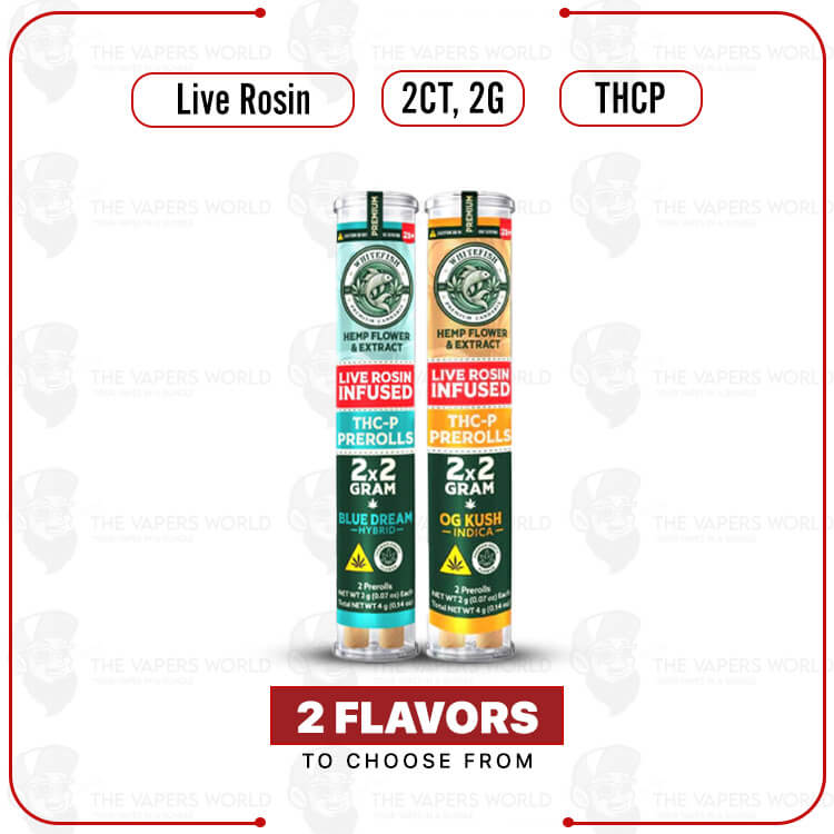 White Fish Live Rosin Infused Prerolls 2G-2CT