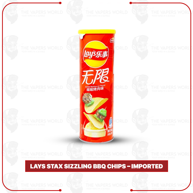 Lays Stax Sizzling BBQ Chips – Imported