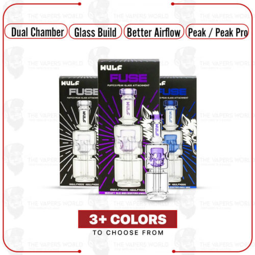 Wulf Mods Fuse Glass Puffco Peak Top Buy Wulf Mods Fuse Glass Puffco Peak Top Online at The Vapers World. Tall glass design, smooth airflow, and clean vapor. Fast US Shipping. Order Now!