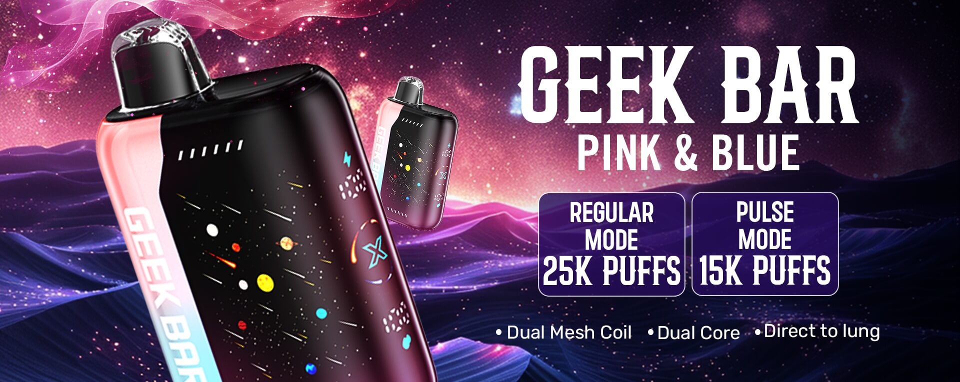 Geekbar Pulse x pink & Blue