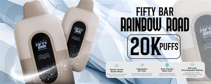 Fifty Bar V2 Silver Series - Rainbow road